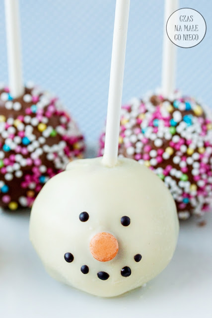 cakepops bałwanki