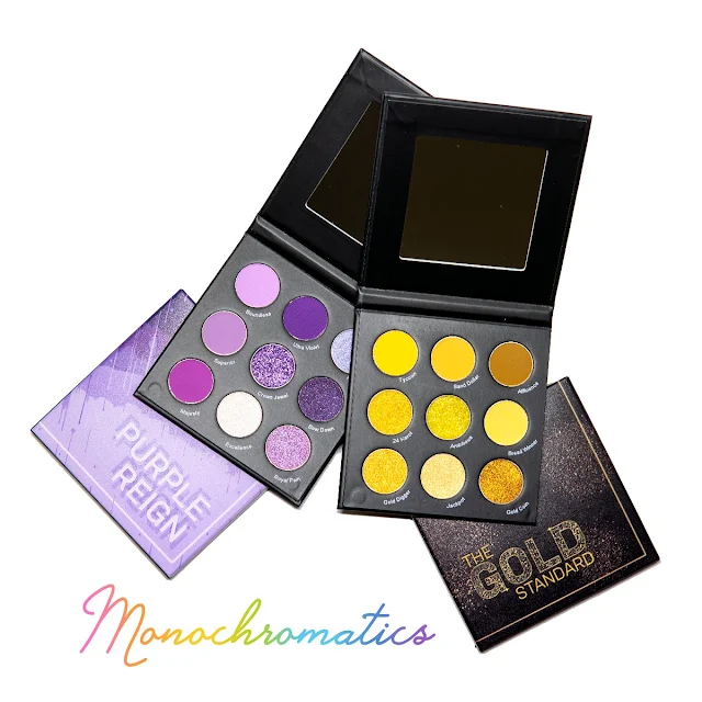 Monochromatics USA Purple & Gold Yellow Eye Shadow Make-up Palettes in UW University of Washington School Colors