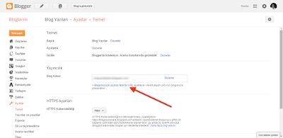blogger alan adı yönlendirme