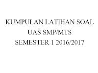 Kumpulan Latihan Soal UAS SMP/MTS Kurikulum 2013 Lengkap 