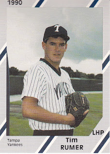 Tim Rumer 1990 Gulf Coast League Yankees card