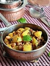 Potato Peanut Curry, Urulai Verkadalai Curry