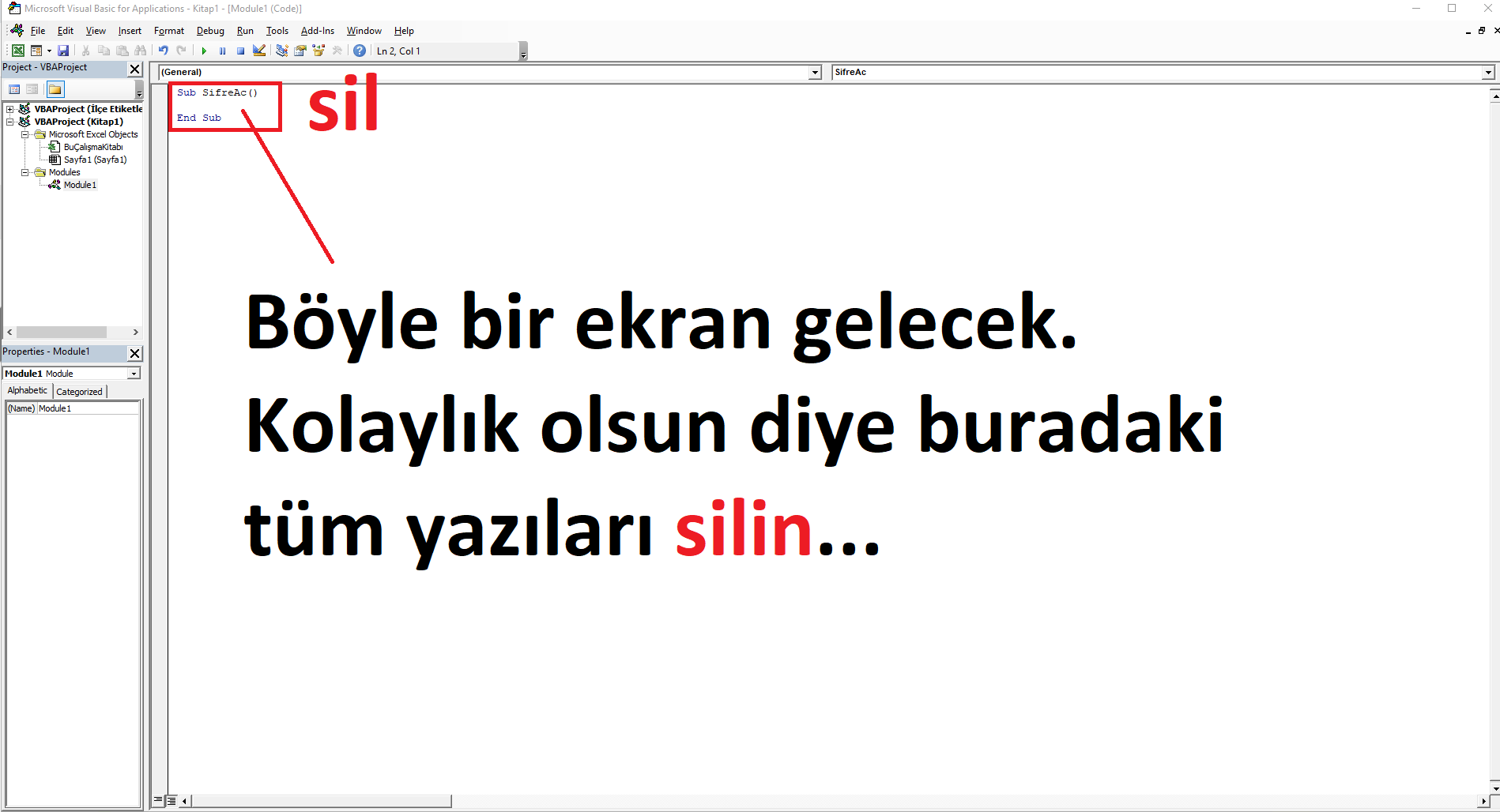 Excel Sayfa Koruması Kaldırma