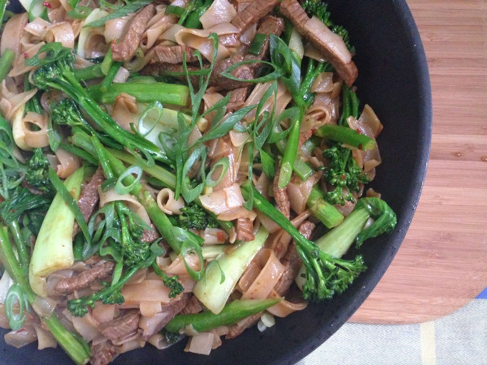 charred beef and rice noodle stir-fry from delicious. magazine