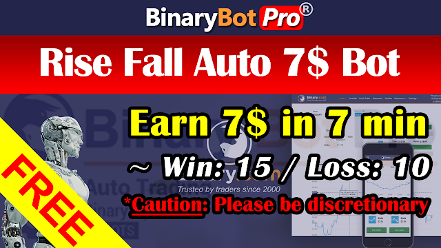 Rise Fall Auto 7$ Bot | Binary Bot | Free Download