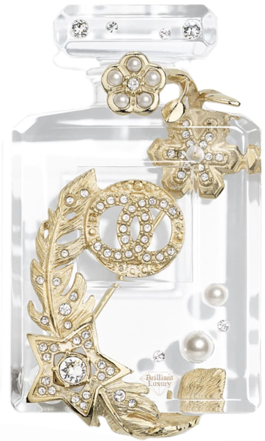 Chanel metal glass pearl strass and resin brooch #brilliantluxury