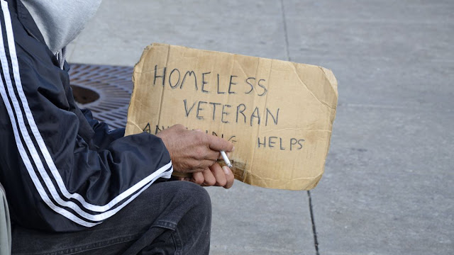 Caption for Homeless Veteran.jpg: A new Army STARRS-LS study led by USU used  machine-learning tools to calculate risk of homelessness among veterans. (Utah.gov photo)