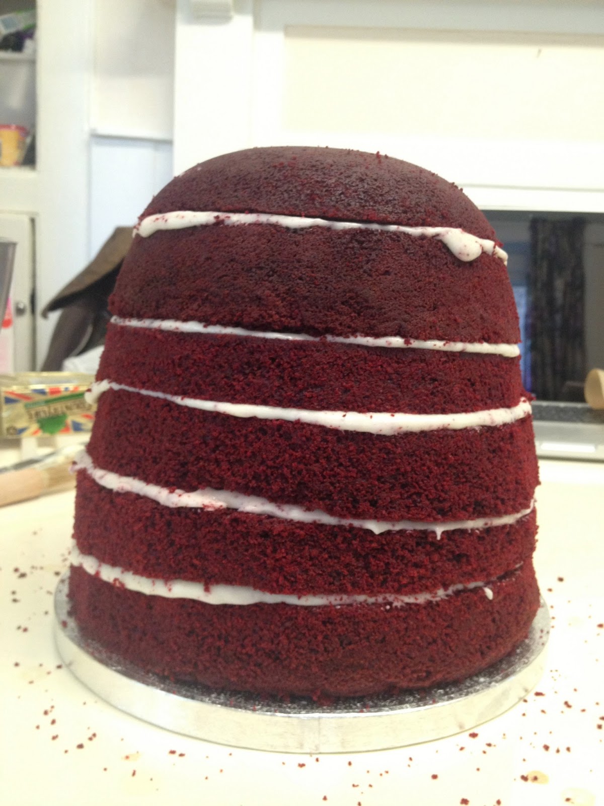 Dila S 1st Birthday Red Velvet Cream Cheese Icing Giant Cup Cake