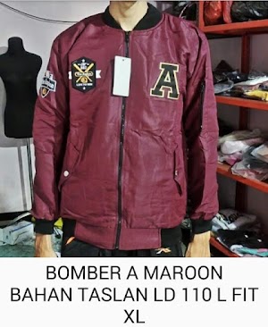 Jaket bomber maron