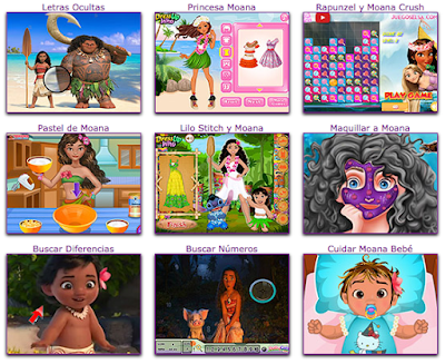 mini juegos gratis de la princesa moana