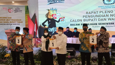 KPU Tuban Sukses Launching Maskot dan Tahapan Pengundian Nomor Urut Paslon