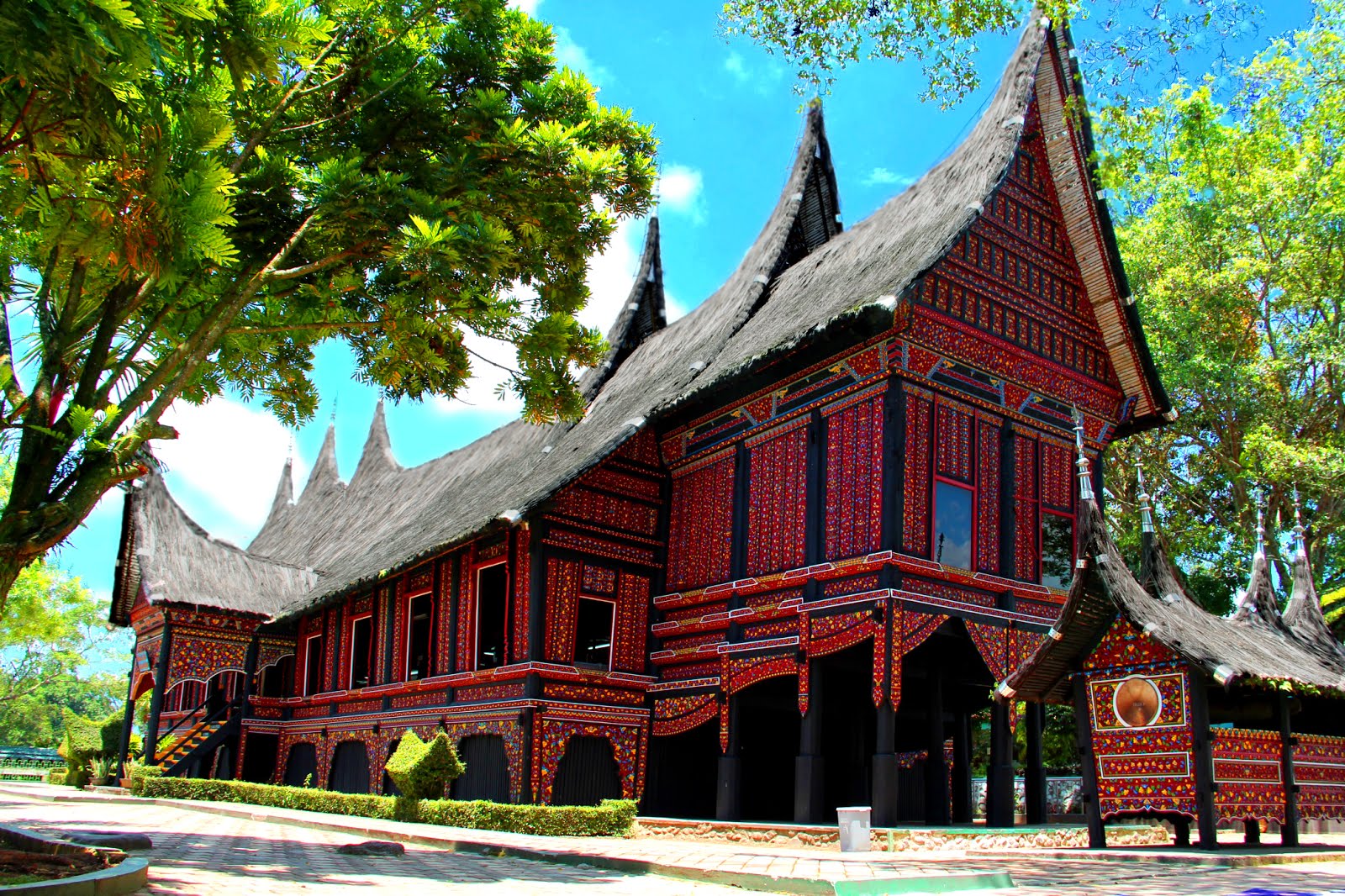 Gambar Rumah Adat Minangkabau Kartun