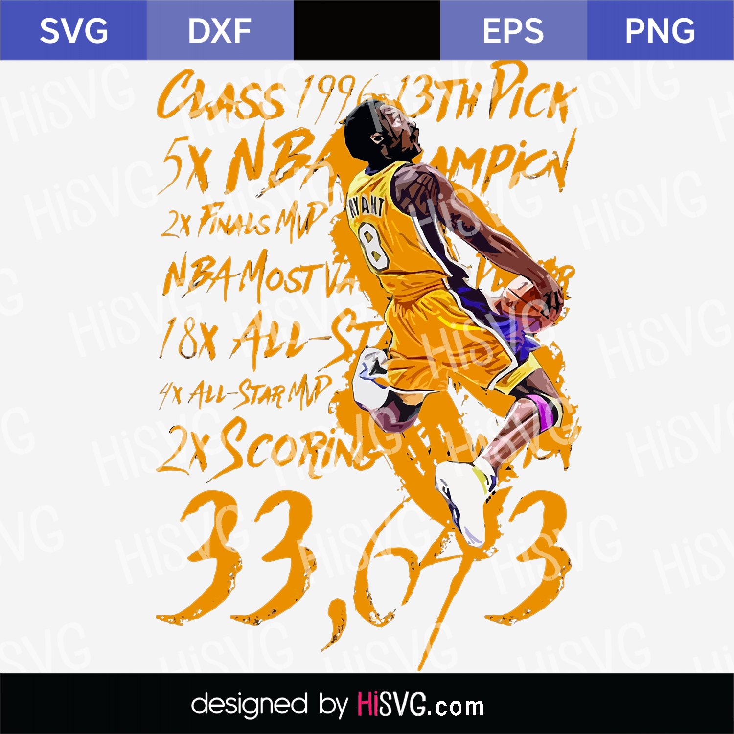 Download Kobe Bryant 24 Svg Download Png Jpg Pdf Mamba Los Angeles Lakers Basketball Player Rest In Peace Vector Critic Cameo Silhouette Files Hisvg Com Free Svg Cut Files Hisvg Com