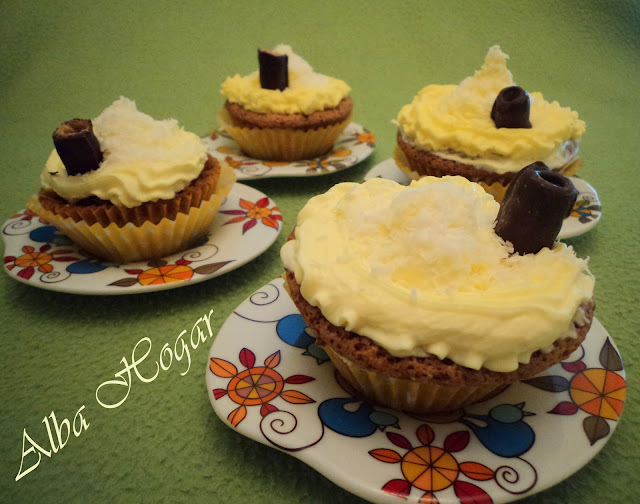 cupcakes de choco y coco alba hogar