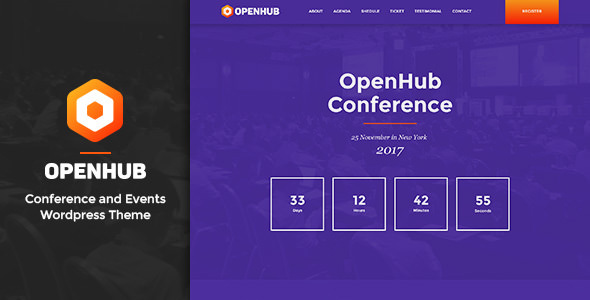 OpenHub v1.3 - Chủ đề Hội nghị & Sự kiện Phong cách