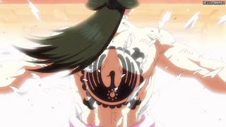 ワンピース アニメ 1063話 イゾウ 背中 光月家 家紋 IZO | ONE PIECE Episode 1063