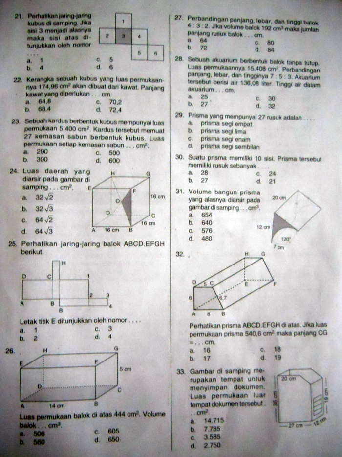 Super Math Indonesia: Latihan Ulangan Semester 2 Kelas 8 