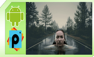  Membuat sebuah foto menjadi menarik serta unik Tutorial Picsart | Edit Foto Manipulasi Berenang di Jalan