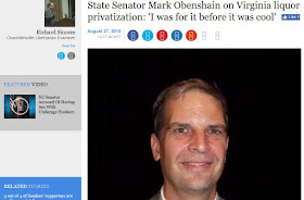 Mark Obenshain liquor law Prohibition privatization ABC Harrisonburg Virginia politics