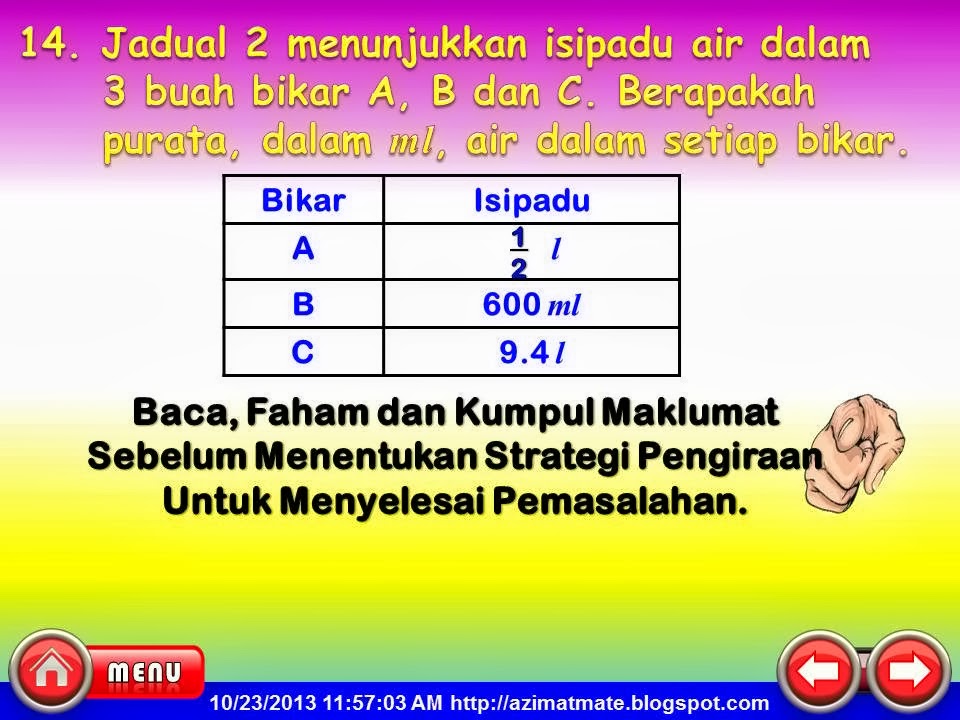 AZIMAT SEKOLAH RENDAH: KEMAHIRAN BERFIKIR ARAS SEDERHANA 