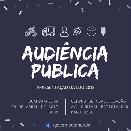 Prefeitura de Maruim promove audiência pública para discutir LDO 2018