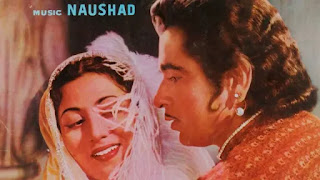 Dilip kumar and madhubala in film 'Mughal e azam'poster