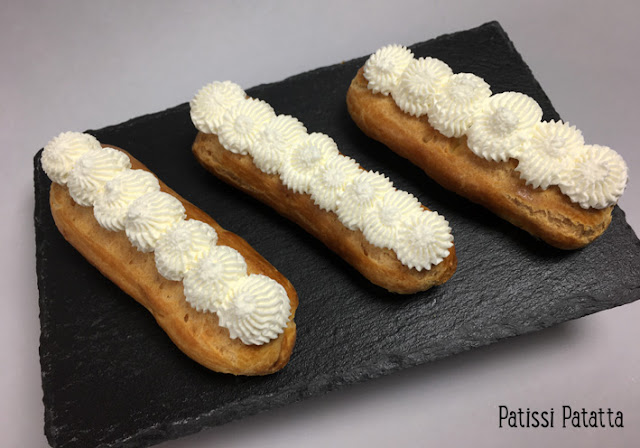 recette d’éclairs à l’orange, crémeux à l’orange, chantilly mascarpone à la fleur d’oranger, éclairs orange et fleur d’oranger, recette Ferrandi, choux, pâtisserie, recette du crémeux à l’orange, patissi-patatta