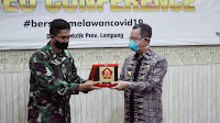Sekdaprov Lampung Hadiri Penyampaian Executive Summary Kuliah Kerja Dalam Negeri (KKDN) Perwira Siswa Dikreg Sesko TNI Angkatan Ke-47 Tahun 2020