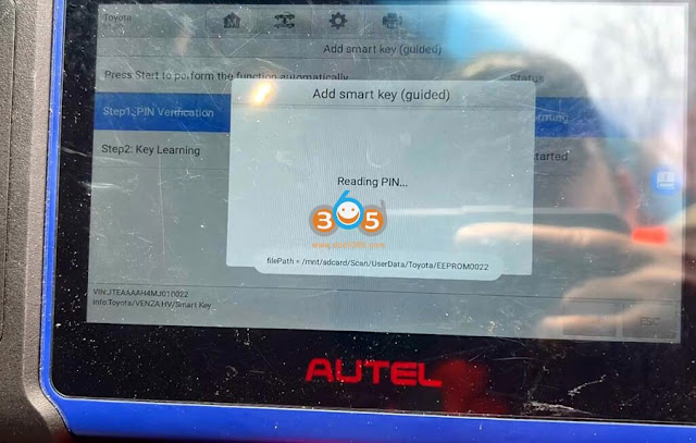 Autel IM508 Adds Toyota Venza 2021 Smart Key with 30-PIN Cable 16
