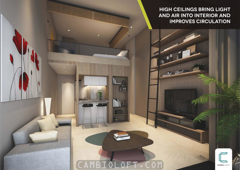 Contoh Design Interior Unit Apartemen Loft Cambio Lofts Alam Sutera