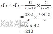 Ketua dari kelas XII (5 siswa dipilih 1) sedangkan wakil dan sekretaris dari kelas XI dan X (7 siswa dari kelas X dan XI dipilih 2) secara permutasi