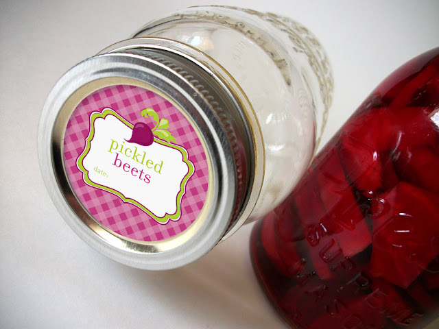 Cute Pickled Beets Mason Jar Labels