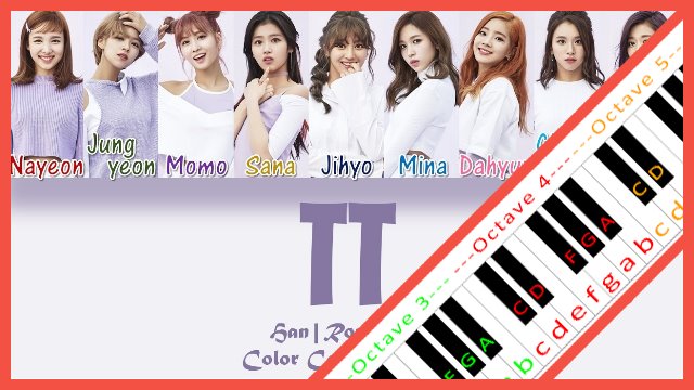 TT by TWICE Piano / Keyboard Easy Letter Notes for Beginners