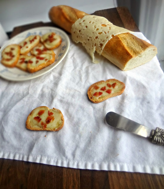 Swiss Bacon Crostini with Truffle Oil for #SwissWeek