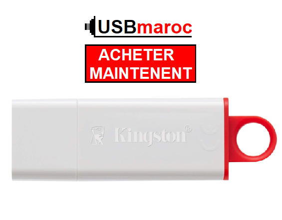 Clé USB Kingston 32GB - DTIG4  DataTraveler -  3.0 - Blanc et Rouge a vendre au maroc