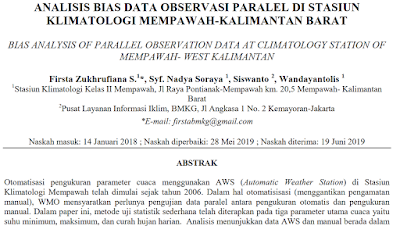 jurnal tentang perbandingan data iklim pengukuran manual