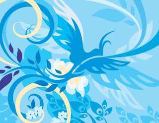 Vector Blue flower background