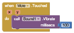 MoleMash app blocks