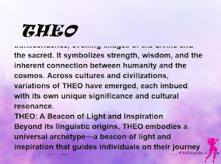 ▷ meaning of the name THEO