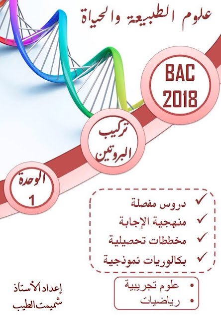 كتاب على شكل فلاش لوحدة تركيب البروتين علوم طبيعية للسنة الثالثة ثانوي