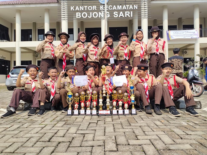 SDN Bojongsari 01 Juara Umum Pramuka Scout Competitition Bojongsari Day