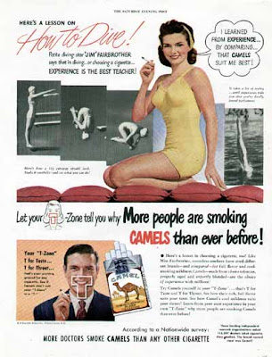 Camel Cigarette Ads - Diving Star JIM FAIRBROTHER