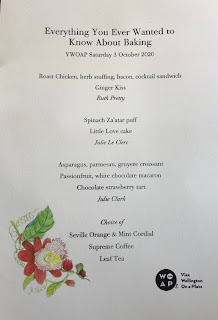 Afternoon tea menu