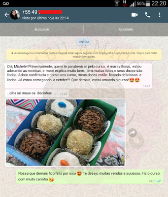 Curso De Brigadeiro Gourmet depoimentos