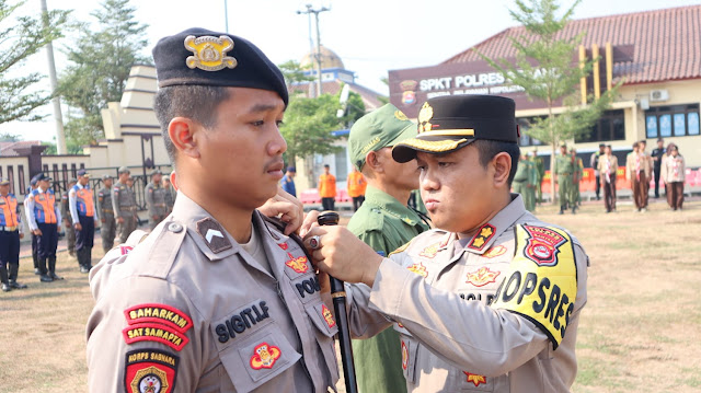 Polres Serang Melaksanakan Apel Gelar Pasukan Ops Mantap Brata Maung 2023-2024