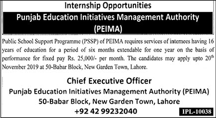 STI Jobs in Punjab Education Authority 2019 - Application Form 