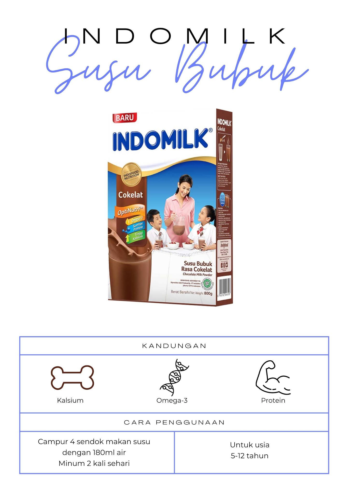 Indomilk Susu Bubuk untuk usia berapa ya?