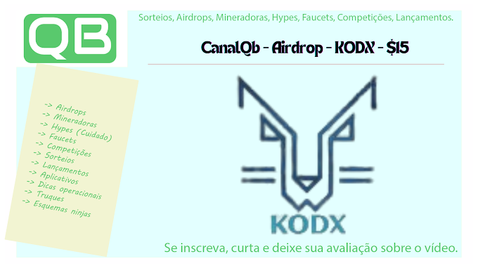 CanalQb - Airdrop - KODX - $15 - Finalizado