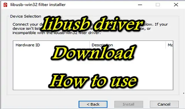 LIBUSB DRIVER DOWNLOAD PC FILTER