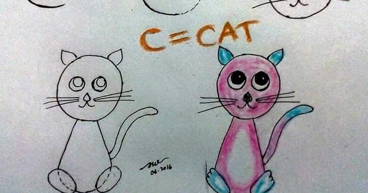 Anak Belajar Menggambar Menggambar Kucing 2